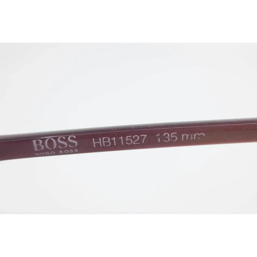 Hugo Boss HB11527 Oval Eyeglasses Burgundy Purple Green Made in Italy 50-16-135